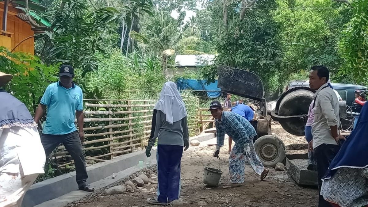 Pemdes Batunilamung Kajang bangun Drainase